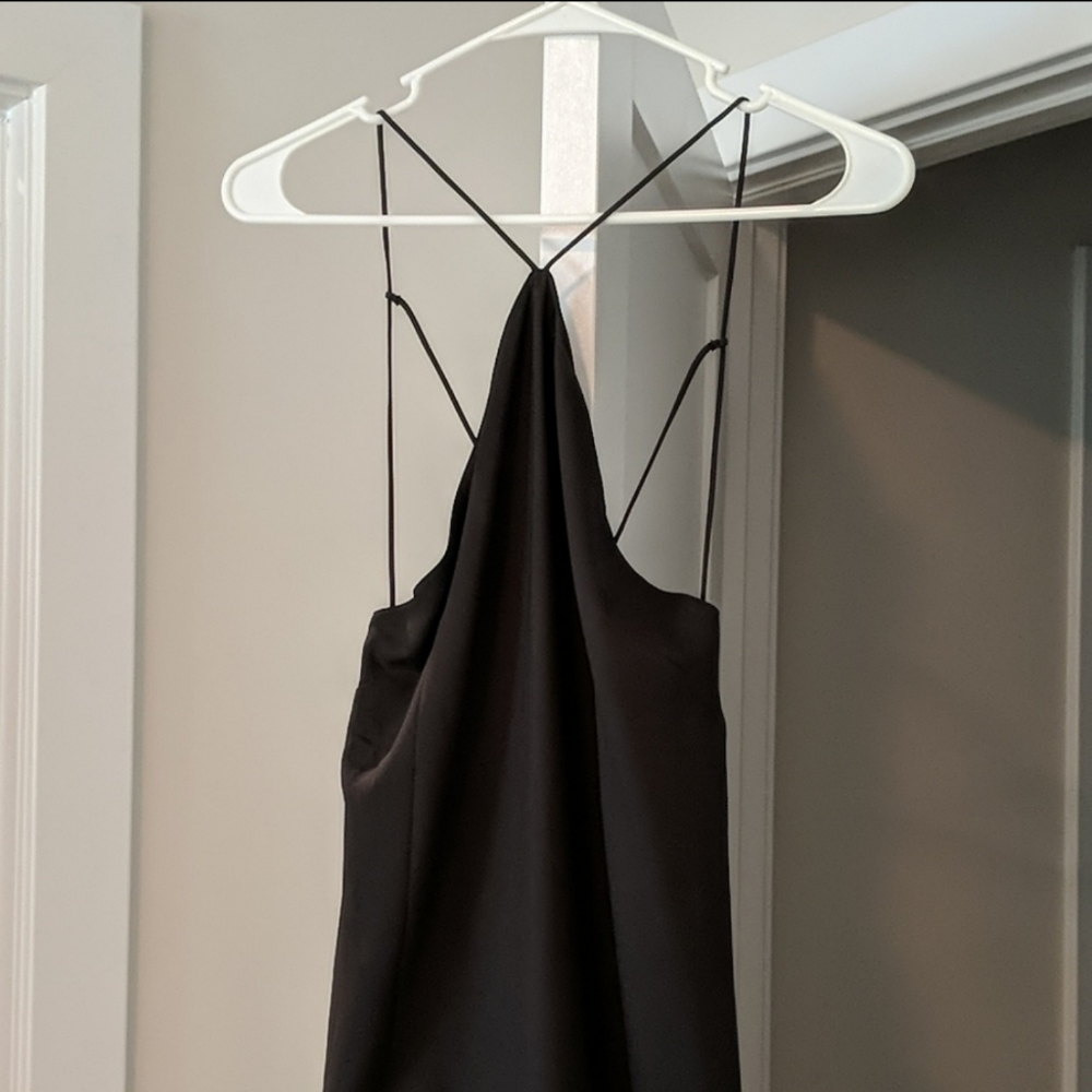 Strappy back little black dress